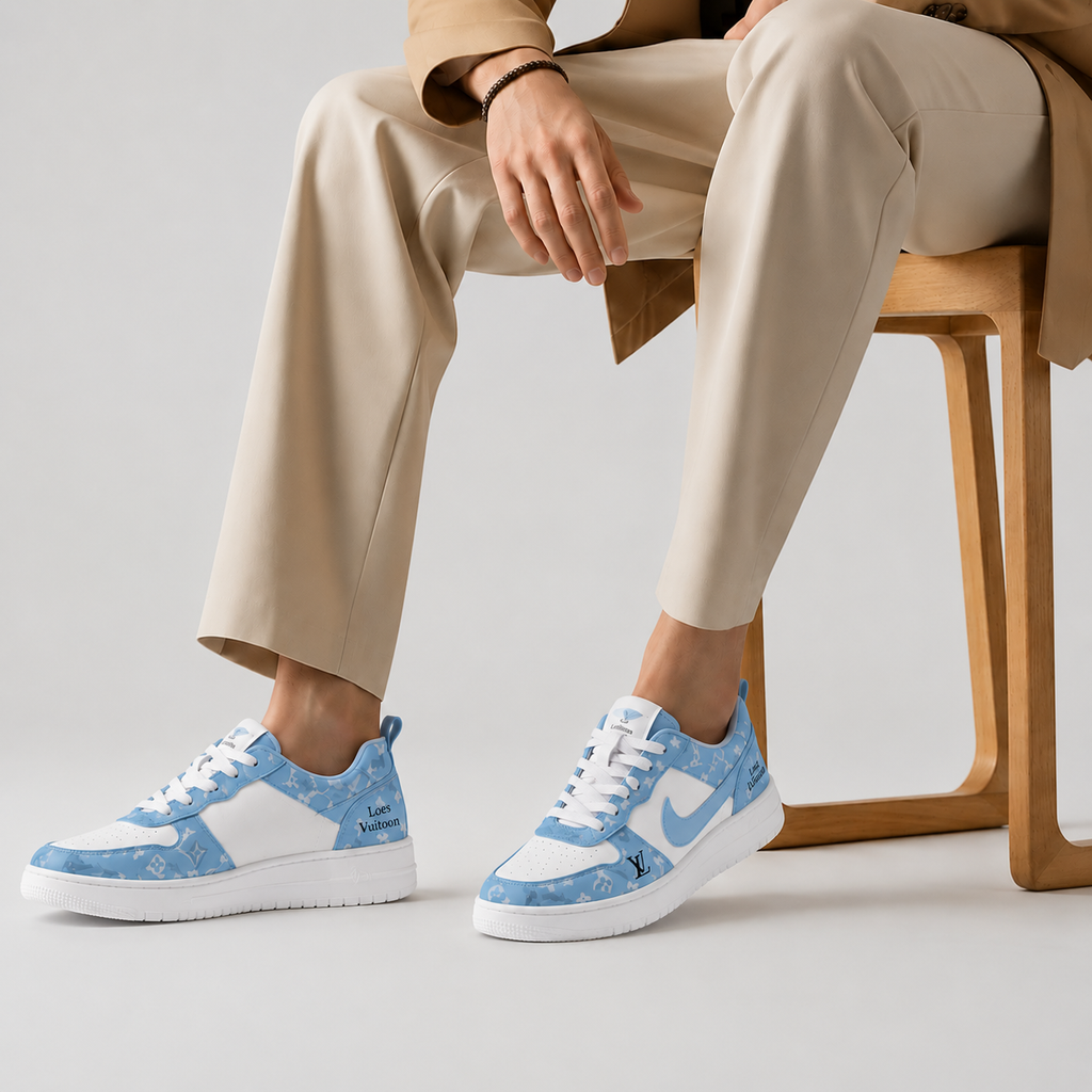 LV Unisex Sneakers – Premium Blue & White