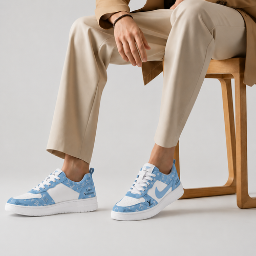 LV Unisex Sneakers – Premium Blue & White
